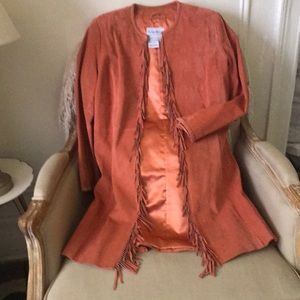 💯Leather Longer Jacket- car coat